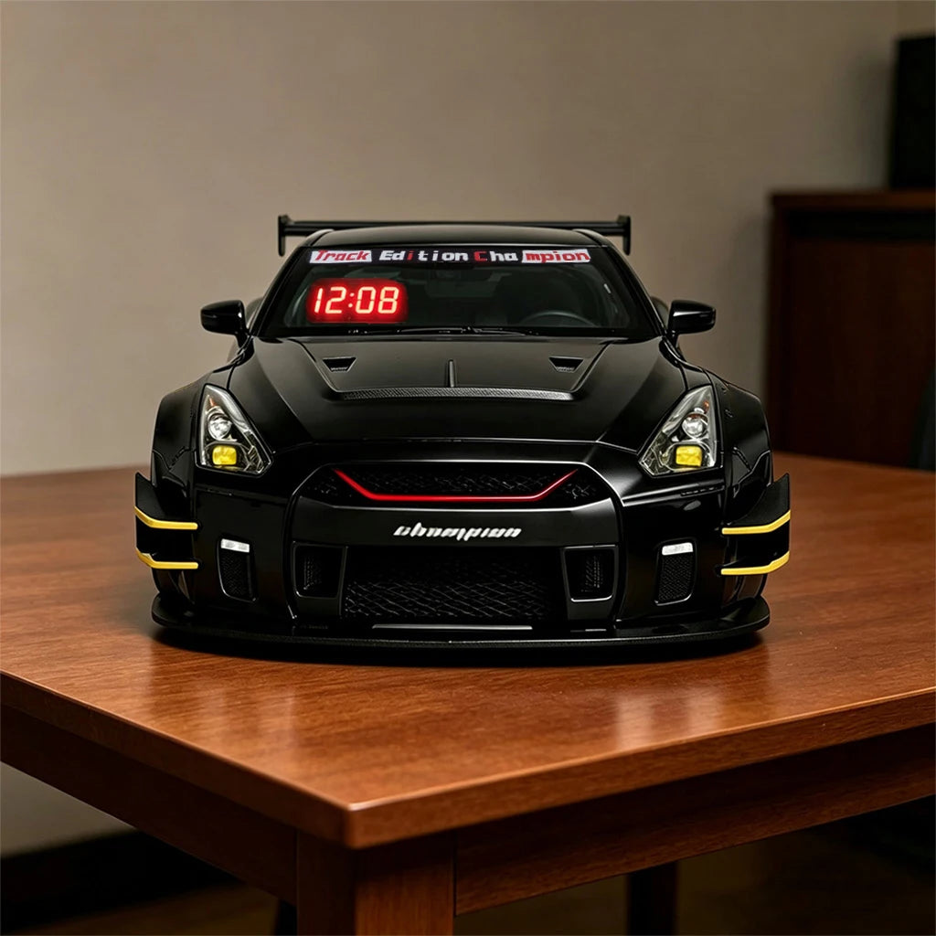 GTR Simulated Sports Car Alarm Clock Adjustable Engine Roar Sound with Mist Sprayer Creative Desktop Ornament ﻿ ﻿ ﻿ ﻿ ﻿ ﻿ ﻿