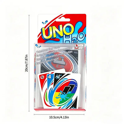 Card Games - Waterproof Clear UNO Plastic Playing Cards - for Swimming Pool, Beach Party, Camping & Travel - Fun Summer Gift for Family, Kids & Friends - 1 Deck Classic Set