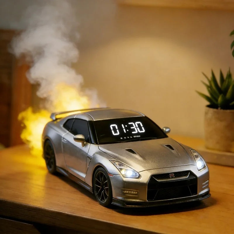 Experience the Thrill of Time with the Innovative Metal Racing Car Hypercar Alarm Clock - A Must-Have for Sports Car Enthusiasts!