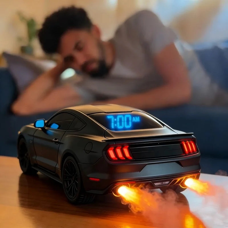 Experience the Thrill of Time with the Innovative Metal Racing Car Hypercar Alarm Clock - A Must-Have for Sports Car Enthusiasts!