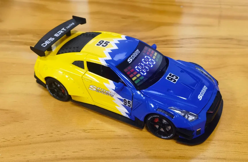 Experience the Thrill of Time with the Innovative Metal Racing Car Hypercar Alarm Clock - A Must-Have for Sports Car Enthusiasts!