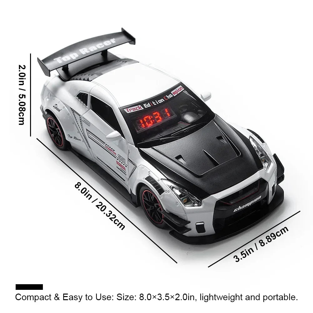 GTR Simulated Sports Car Alarm Clock Adjustable Engine Roar Sound with Mist Sprayer Creative Desktop Ornament ﻿ ﻿ ﻿ ﻿ ﻿ ﻿ ﻿